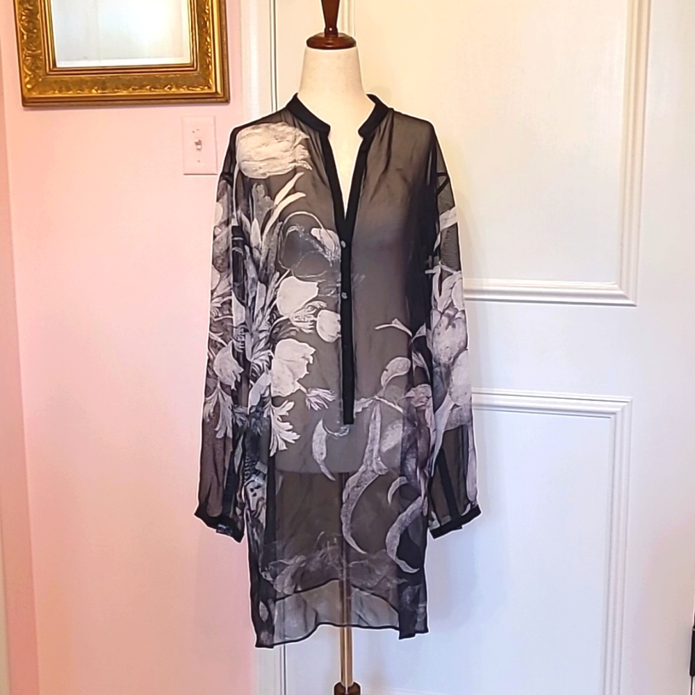 GIAMBATTISTA VALLI silk tunic blouse - Picture 1 of 8